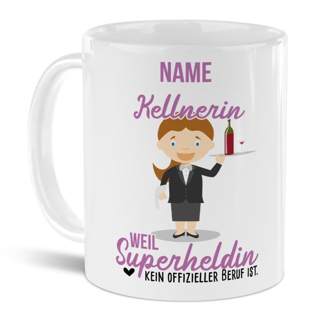 Berufe Tasse Mit Name Personalisiert Kellnerin Tassendruck