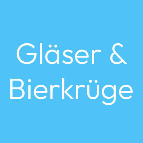 Gläser und Bierkrüge