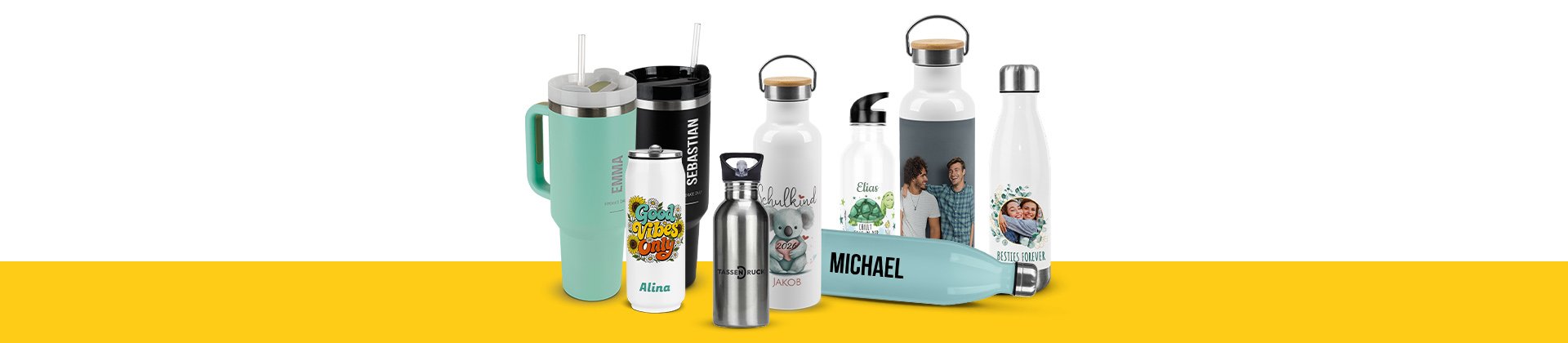 Personalisierte Trinkflaschen: Kleine Begleiter für große Alltagsmomente - Personalisierte Trinkflasche für Schule, Sport und Büro 