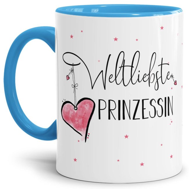 Tasse „Weltliebste Prinzessin“ – 300 Ml, Keramik, Spülmaschinenfest, Geschenk Für Freundin & Partnerin