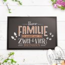 Fu&szlig;matte mit Spruch - Unsere Familie besteht aus...