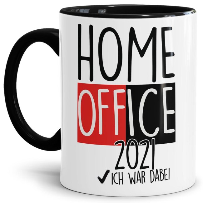 Home-Office Tassen - 2021, ich war dabei! - Schwarz