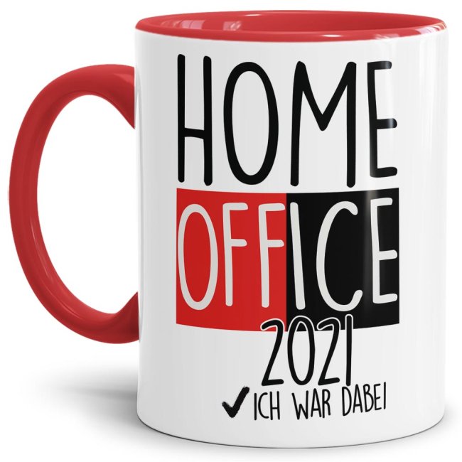 Home-Office Tassen - 2021, ich war dabei! - Rot