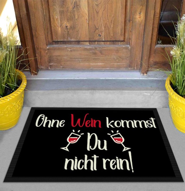 Fußmatte Mit Spruch 'Hier Wohnt Ein Jäger' – Witziger Fußabtreter Für Innen & Außen