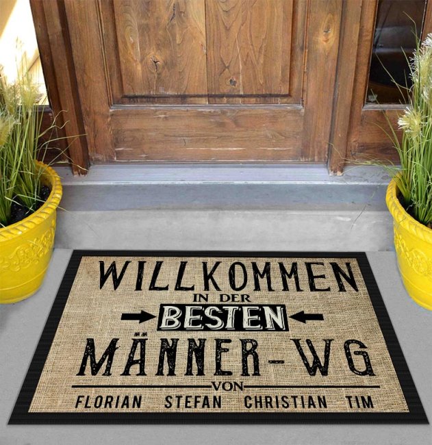 Fu&szlig;matte mit Spruch - M&auml;nner WG