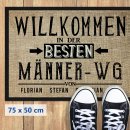 Fu&szlig;matte mit Spruch - M&auml;nner WG - 75 x 50 cm