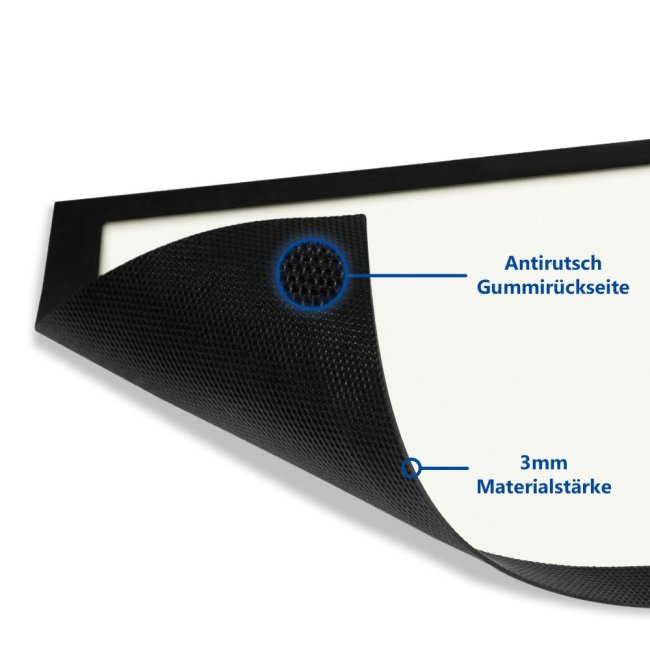 Fu&szlig;matte mit Hundefoto und Hundename - ein Hund 75 x 50 cm