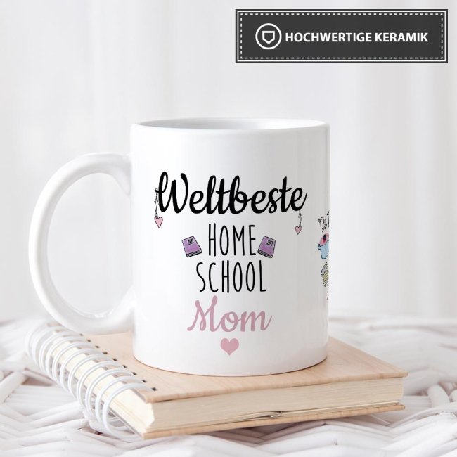 Tassen mit Spruch - Weltbeste/ Weltbester Home School Mom und Dad