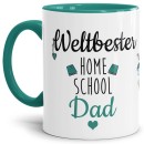 Tasse mit Spruch - Weltbester Home School Dad - Innen &...