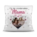 Kissen f&uuml;r die wundervollste Mama mit Fotocollage...