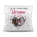 Kissen f&uuml;r die wundervollste Uroma mit Fotocollage...