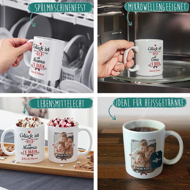 Tasse f&uuml;r Patentante von - mit Wunschnamen - Wei&szlig;