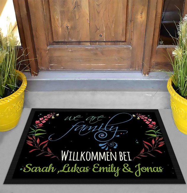 Fu&szlig;matte mit Spruch - We are Family