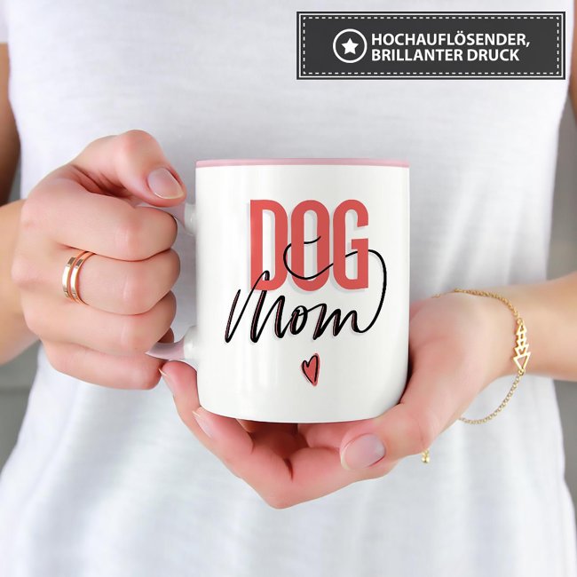 Tasse mit Spruch - Dogmom - mit Foto &amp; Name