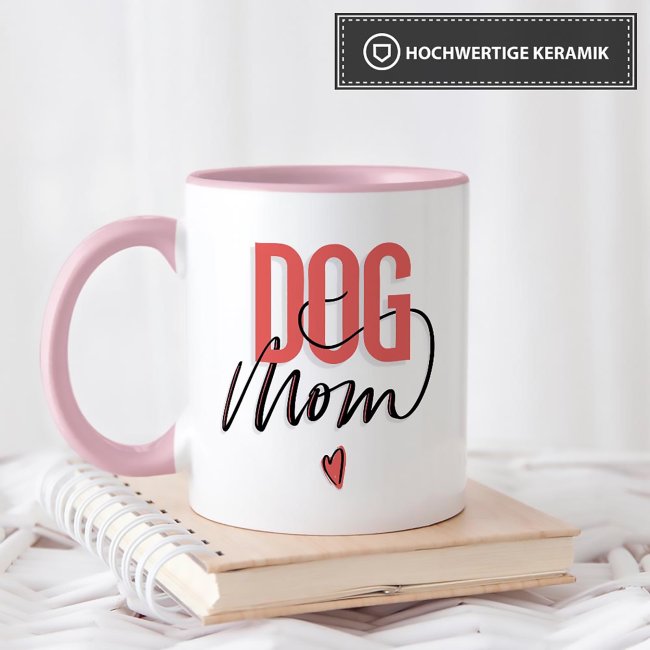 Tasse mit Spruch - Dogmom - mit Foto &amp; Name