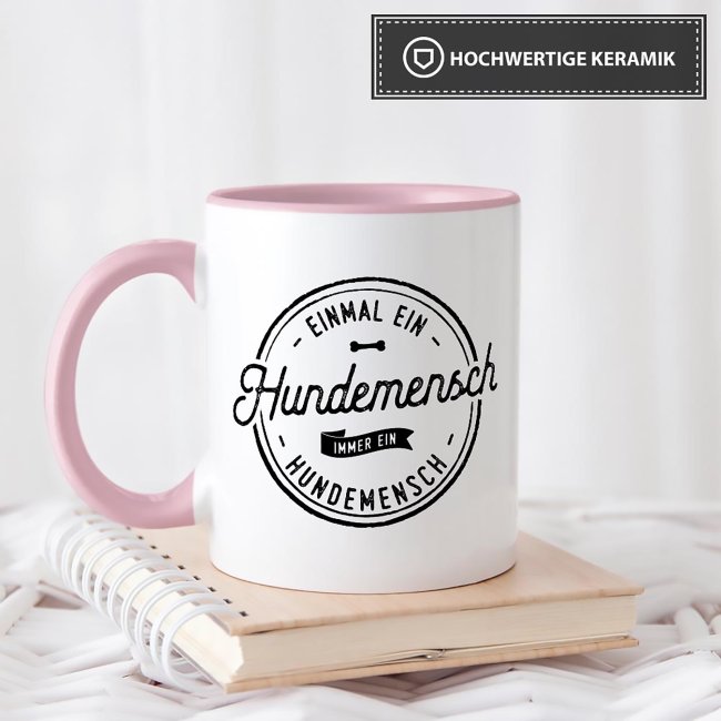 Tasse mit Spruch - Hundemensch - mit Foto &amp; Name