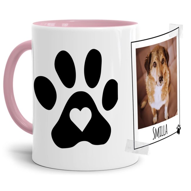 Tasse mit Spruch - Pfote - mit Foto &amp; Name