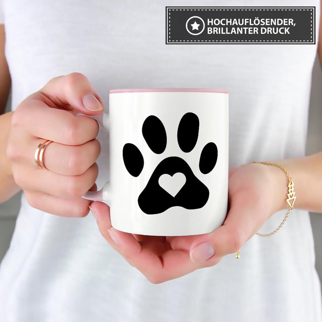 Tasse mit Spruch - Pfote - mit Foto &amp; Name
