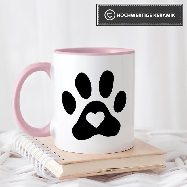 Tasse mit Spruch - Pfote - mit Foto &amp; Name