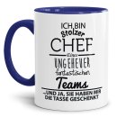 Tasse mit Spruch - Chef Tasse - Stolzer Chef,...