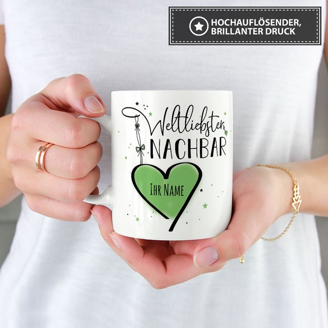 Namenstasse - Weltliebster Nachbar - Wei&szlig;
