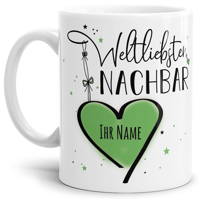 Namenstasse - Weltliebster Nachbar - Wei&szlig;