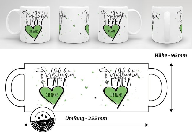 Namenstasse - Weltliebster Schwiegerpapa - Wei&szlig;