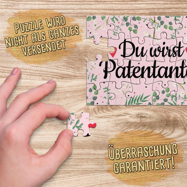 Puzzle - Du wirst Patentante - 24 Teile inkl. Umschlag