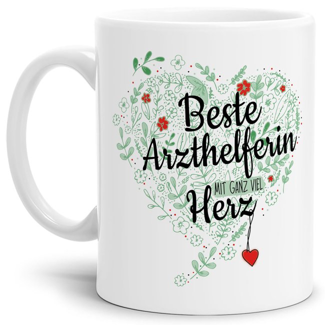 JUNIWORDS Tasse 'Beste Schulbegleiterin' Mit Farbigem Henkel – Keramik, 330 Ml, Spülmaschinenfest – Made In Germany