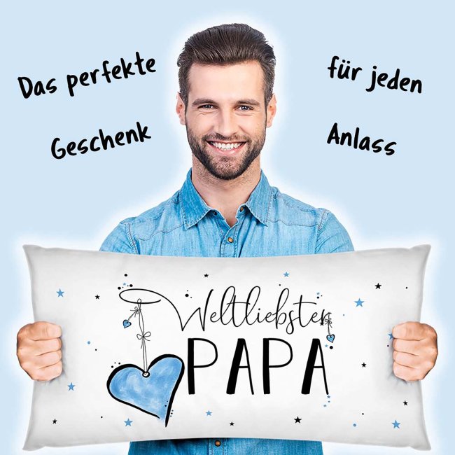 XXL-Kissen mit Spruch - Weltliebster Papa