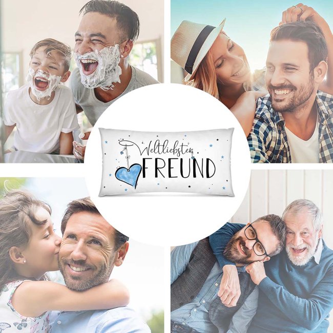 XXL-Kissen mit Spruch - Weltliebster Freund