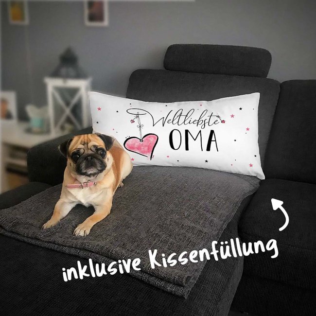 XXL-Kissen mit Spruch - Weltliebste Oma