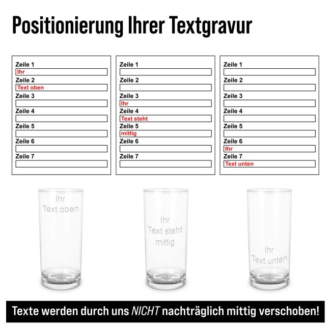 Graviertes Trinkglas mit Text selbst gestalten - 400 ml