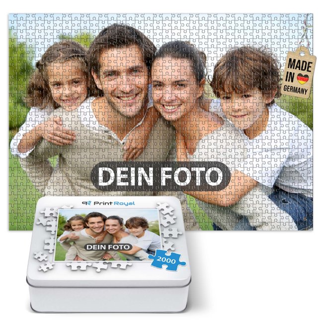Fotopuzzle 2000 Teile inkl. bedruckter Metalldose