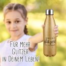 Glitzer-Trinkflasche mit Spruch - Wenn es nicht glitzert,...