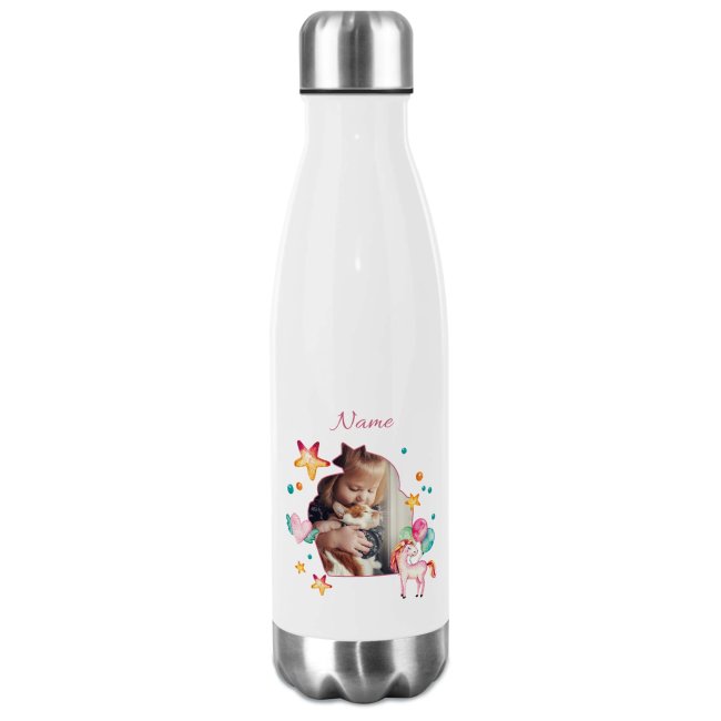 Trinkflasche aus Edelstahl f&uuml;r Kinder - mit Bild und Name - Cupcake - 500 ml
