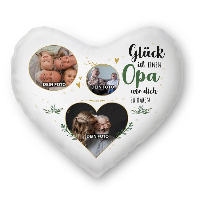 Herzkissen - Gl&uuml;ck ist jemanden wie dich zu haben -  Opa