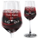 Rotweinglas mit Gravur - Beste Familienmitglieder weiblich