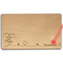 Holzbrett mit Gravur - Lieblings-Bonuspapa - mit Wunschname