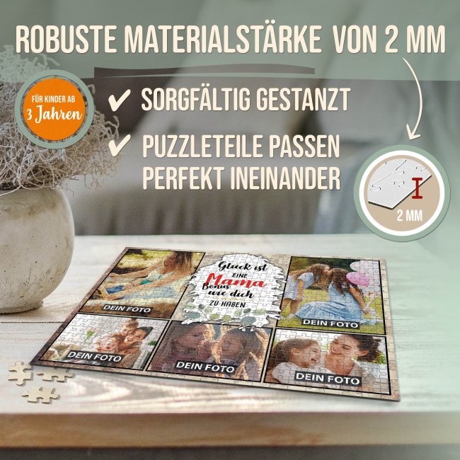 Foto-Puzzle f&uuml;r die Bonusmama  - Gl&uuml;ck ist - 500, 1000 oder 2000 Teile in