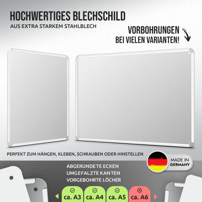 Blechschild - Leg dich niemals - Apotheker - A3