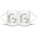 Partner-Tassen - Lieblings - 2er-Set mit Herzhenkel
