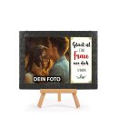Schieferplatte mit Foto auf Staffelei f&uuml;r die Frau -...