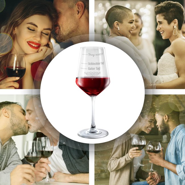 Rotweinglas - Schlechter Tag, guter Tag