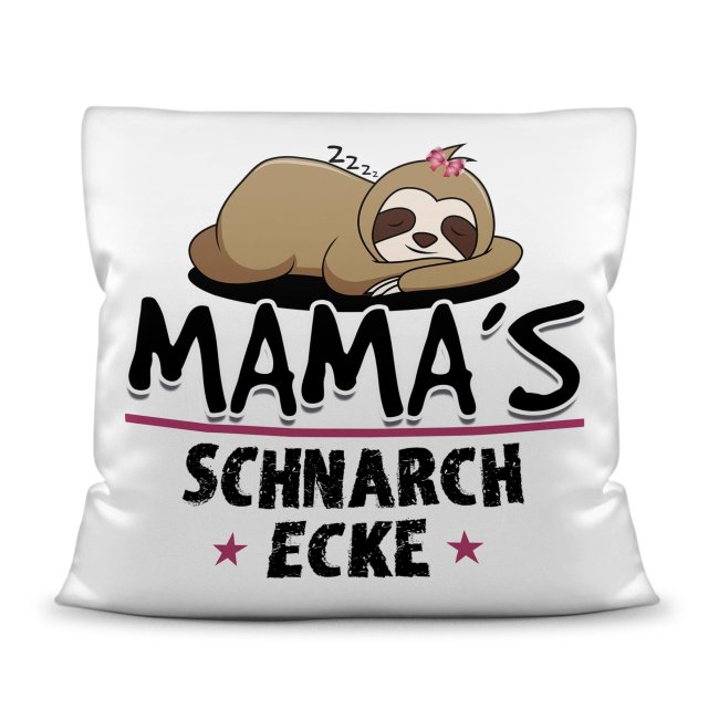 Kissen mit Spruch für Mama - Mamas Schnarch-Ecke
