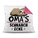 Kissen mit Spruch für Oma - Omas Schnarch-Ecke -...