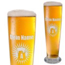 Graviertes Bierglas mit Name &amp; Buchstabe