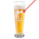 Graviertes Bierglas mit Name - Super Papa