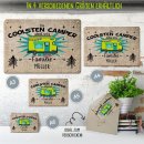 Blechschild f&uuml;r Wohnwagen mit Name - Wir sind die...