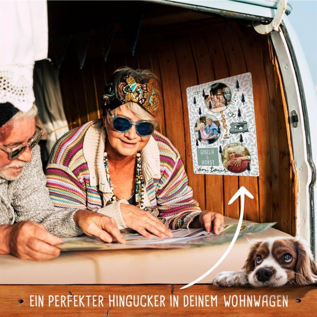 T&uuml;rschild - On tour - mit Fotos und Namen - A5 Hochformat